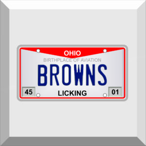 Bumper Sticker – License Plate – BROWNS