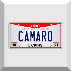 Bumper Sticker – License Plate – CAMARO
