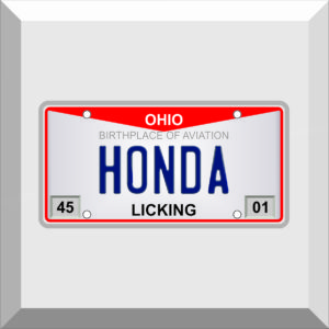 Bumper Sticker – License Plate – HONDA