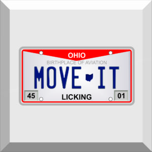 Bumper Sticker – License Plate – MOVE IT