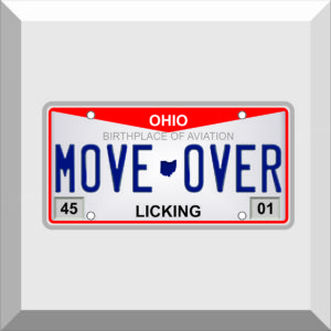 Bumper Sticker – License Plate – MOVE OVER