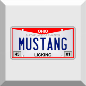 Bumper Sticker – License Plate – MUSTANG