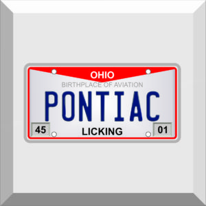 Bumper Sticker – License Plate – PONTIAC