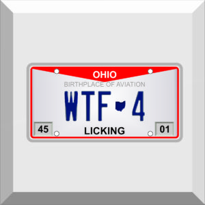 Bumper Sticker – License Plate – WTF