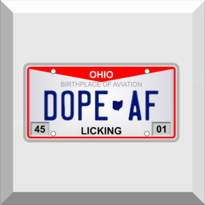 Bumper Sticker – License Plate – DOPE