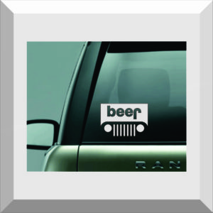 Car Window Sticker / Decal – Jeep – beer