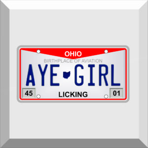Bumper Sticker – License Plate – AYE GIRL
