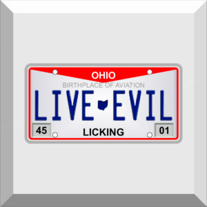 Bumper Sticker – License Plate – LIVE EVIL