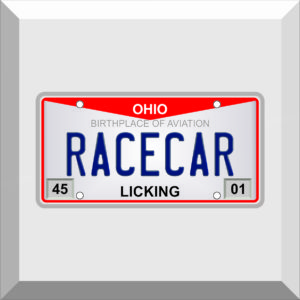 Bumper Sticker – License Plate – RACECAR