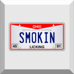 Bumper Sticker – License Plate – SMOKIN