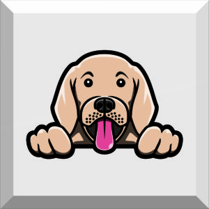 Car Window Sticker / Decal – Golden Retriever