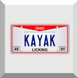 Bumper Sticker – License Plate – KAYAK