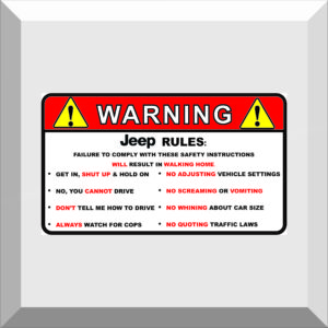 Car Window Sticker / Decal – Jeep Rules