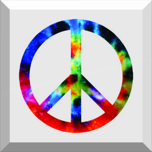 Car Window Sticker / Decal – Peace Sign Tie Dye